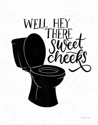 Framed Bathroom Puns III Black Print