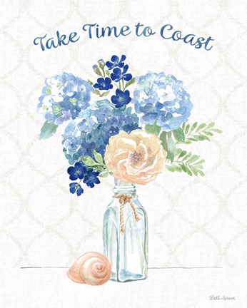 Framed Coastline Botanical V Print