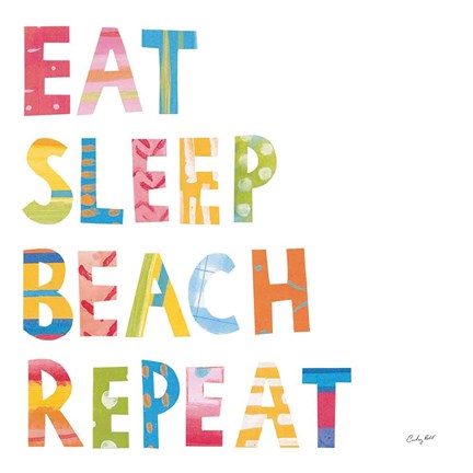 Framed Sea Sand Sun I Print