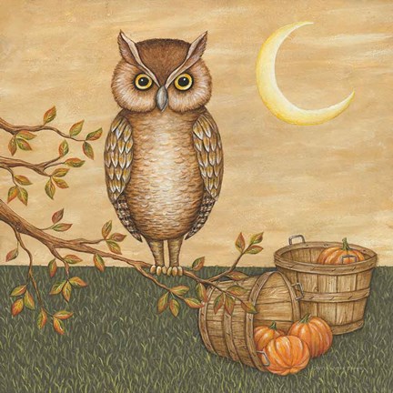 Framed Halloween Owl Print