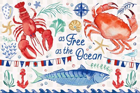 Framed Maritime Delight I Print