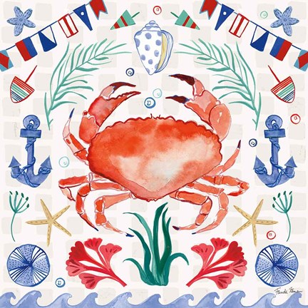 Framed Maritime Delight II Print