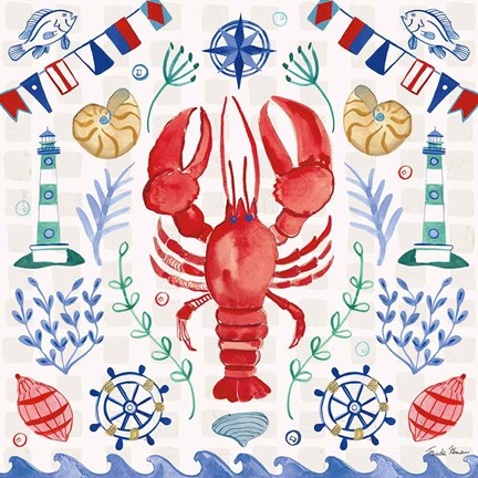 Framed Maritime Delight III Print