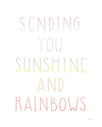 Framed Lets Chase Rainbows VI Print