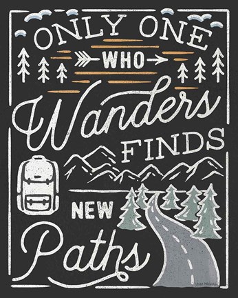 Framed Adventurous VII Black Print