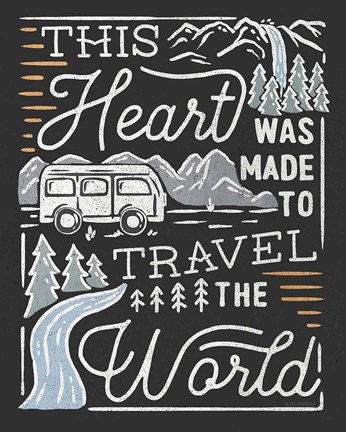 Framed Adventurous VI Black Print