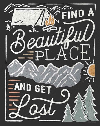 Framed Adventurous V Black Print