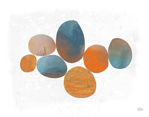 Framed Collage Stones Print