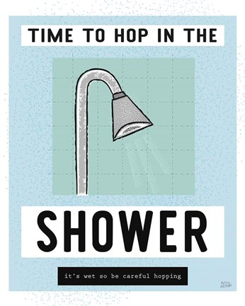 Framed Shower Hopping Print