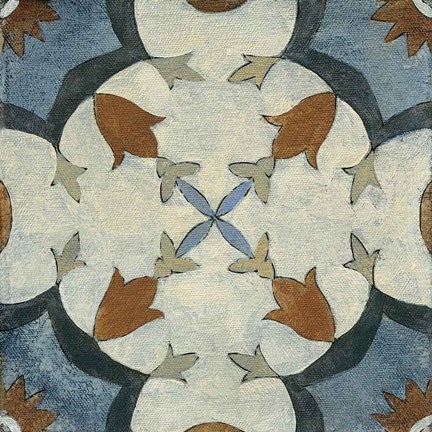 Framed Old World Tile V Print