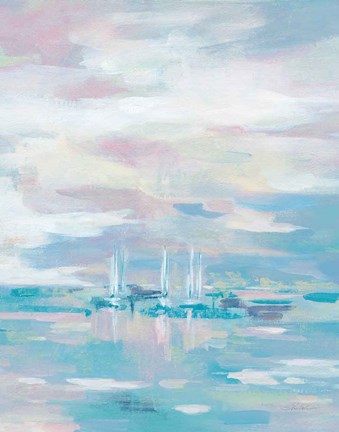 Framed Blue Waves Crop Print