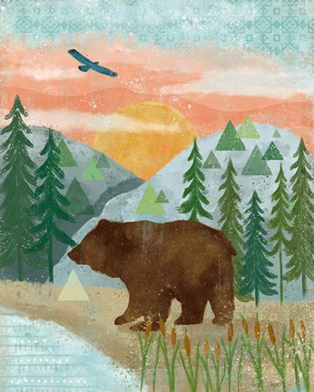 Framed Woodland Forest III Print