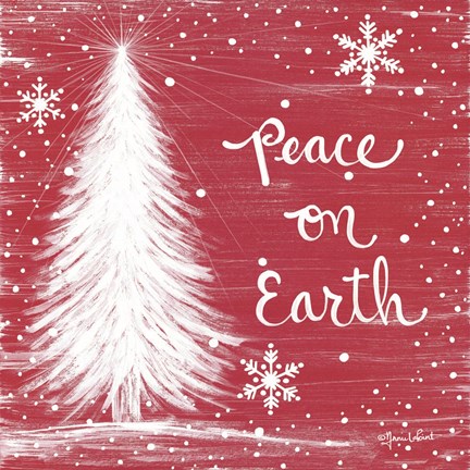 Framed Peace on Earth Trees Print