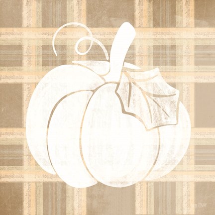 Framed Plaid Pumpkin II Print