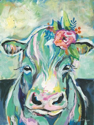 Framed Sweet Cow Print