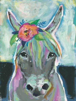 Framed Sweet Donkey Print