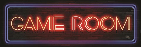 Framed Game Room Neon Sign Print
