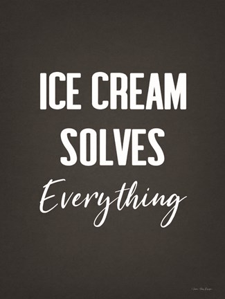 Framed Ice Cream Solves Everything Print