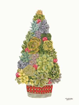 Framed Santa's Succulents Print