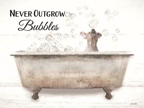 Framed Never Outgrow Bubbles Print