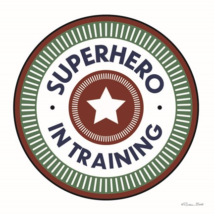 Framed Superhero in Training Print