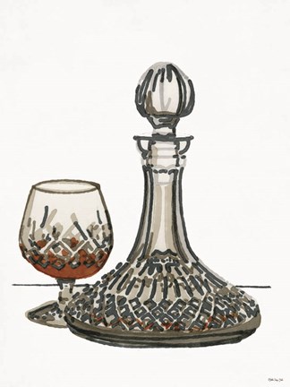 Framed Vintage Decanter 1 Print