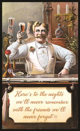 Framed Happy Drinking Print