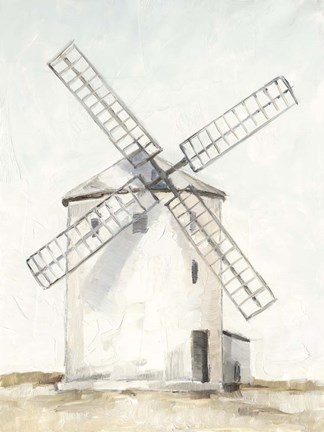 Framed European Windmill I Print