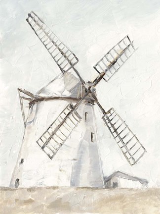 Framed European Windmill II Print