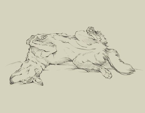 Framed Dog Tired IV Print