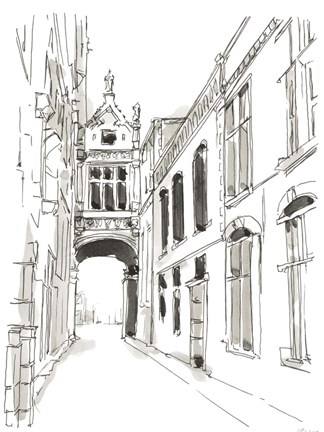 Framed Pen &amp; Ink Travel Studies III Print