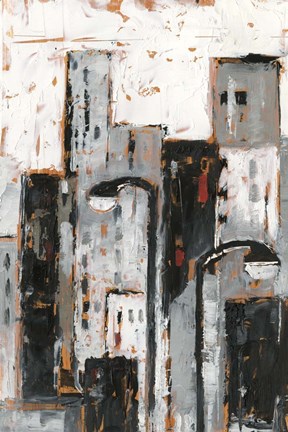 Framed Illuminated City II Print