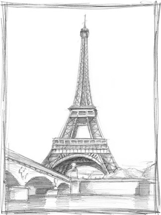 Framed Eiffel Tower from the Seine Print