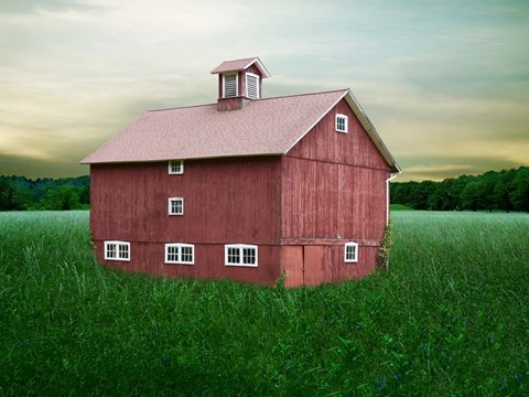 Framed Barn Scene XII Print