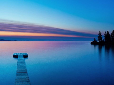 Framed Lakescape XIII Print