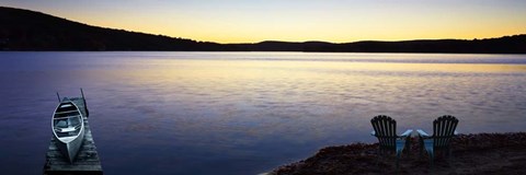 Framed Lakescape Panorama II Print