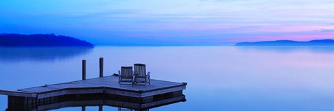 Framed Lakescape Panorama III Print