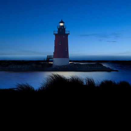 Framed Lighthouse at Night IV Print