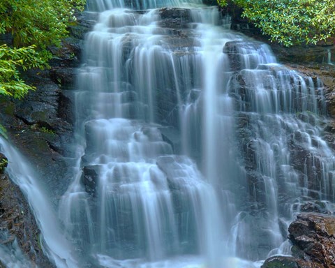 Framed Waterfall Portrait III Print