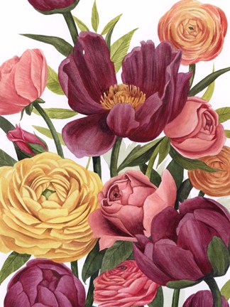 Framed Balmy Blooms I Print