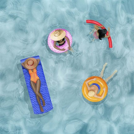 Framed Poolside I Print