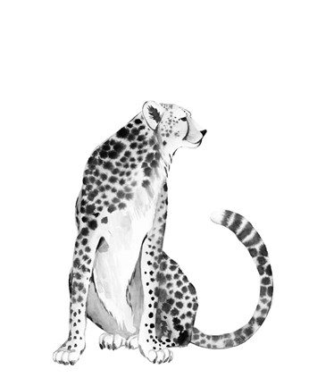 Framed Chrome Cheetah I Print