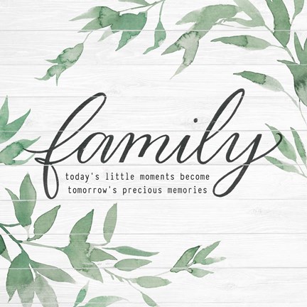 Framed Family on Shiplap I Print