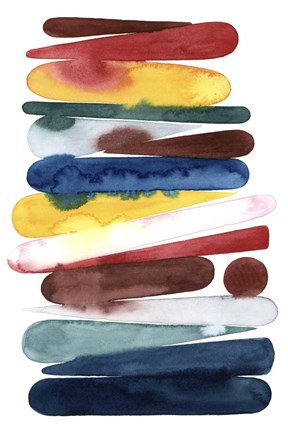 Framed Rainbow Strata I Print