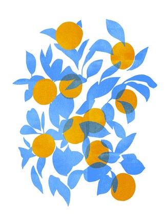 Framed Bright Tangerines II Print