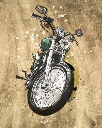 Framed Metallic Rider II Print