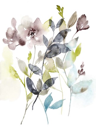 Framed Flowers in the Mix I Print