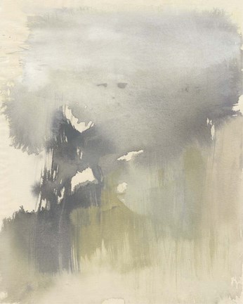 Framed Poured Neutrals II Print