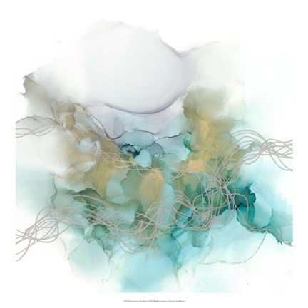 Framed Interwoven Metallics I Print