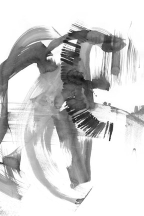 Framed Ebony Zag II Print